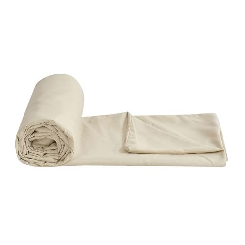 TIB 140 TC Glace Cotton Plain Duvet Cover King Size|Blanket Cover Double Bed|Quilt Cover Double Bed with Zipper 140 GSM, 90x100, Light Grey - Image 2