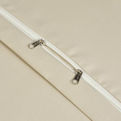 TIB 140 TC Glace Cotton Plain Duvet Cover King Size|Blanket Cover Double Bed|Quilt Cover Double Bed with Zipper 140 GSM, 90x100, Light Grey - Image 4