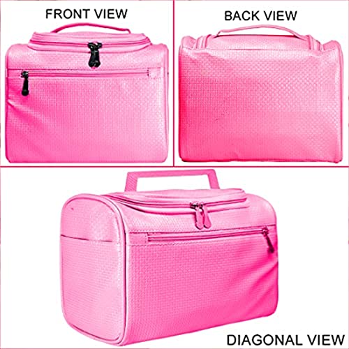 Adbeni Multifunctional Extra Large Cosmetic bag for travel | Waterproof Household Grooming Kit Storage | Makeup Organisers for accessories for men & Women (Pink-07) - Image 4