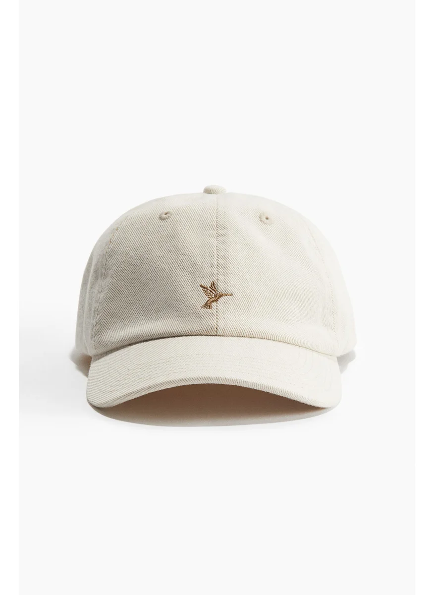 H&M Embroidered-Motif Cotton Cap