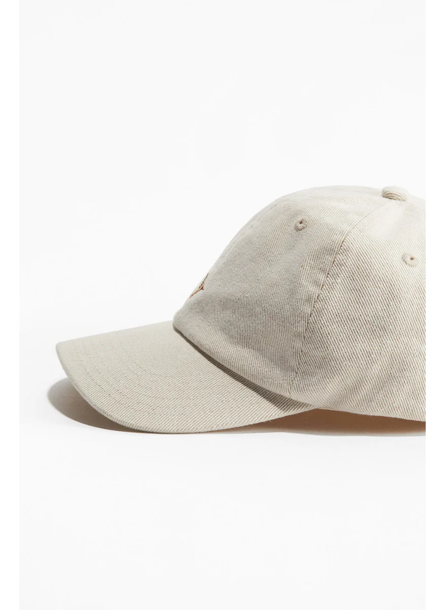H&M Embroidered-Motif Cotton Cap