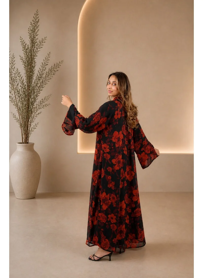 جميلة عباية "كريمزون بلوم" نوار