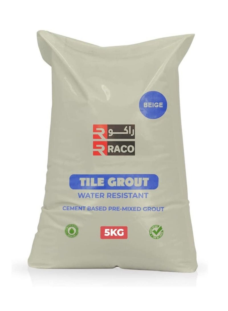 RACO RACO Cement Tile Grout for Filling Tile Joints (5KG, BEIGE)  - Image 1