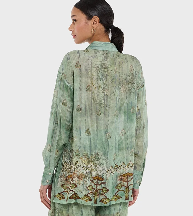 بي سي بي جي Women'S Placement Print Shirt