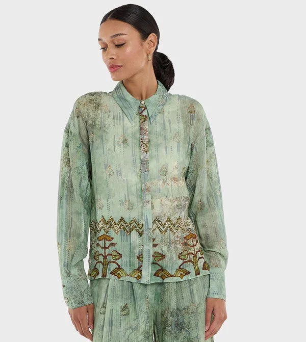 بي سي بي جي Women'S Placement Print Shirt