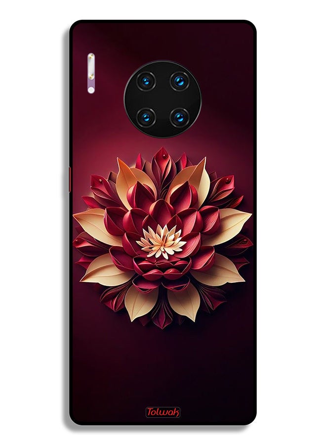 Tolwak Huawei Mate 30E Pro 5G Protective Case Cover Flower Abstract Design - Image 2