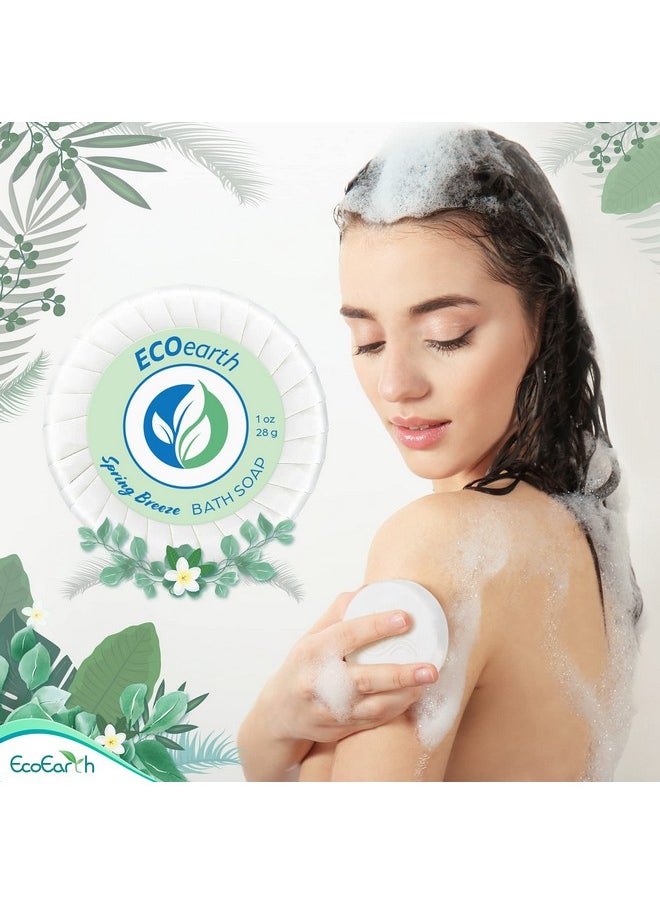 EcoEarth - Soap Shampoo And Conditioner Set (1 Oz Each 150 Pieces Spring Breeze) Hotel Travel Size Body Soaps Kit Delight Guests With Revitalizing & Refreshing Hospitality Toiletries In Bulk - Image 1
