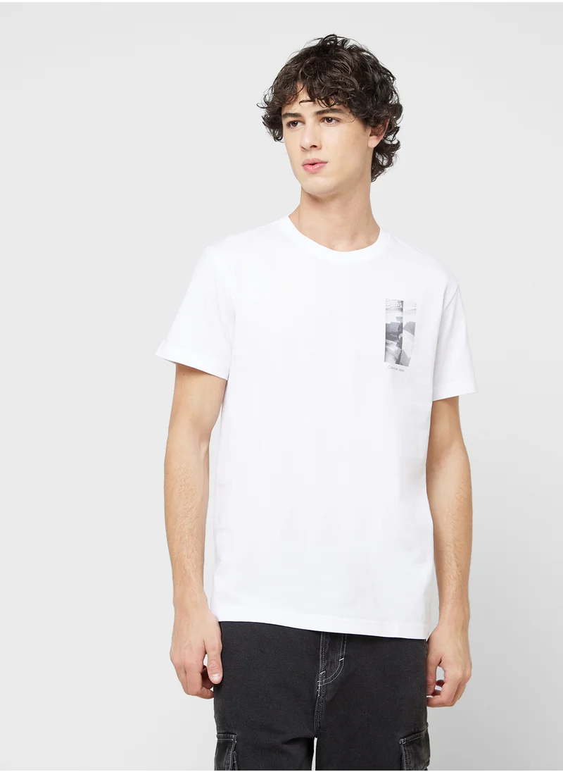 Calvin Klein Jeans City Grid Crew Neck T-Shirt