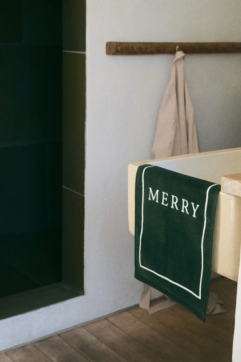 H&M 2-pack motif-detail velour guest towels