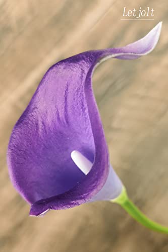 Letjolt Calla Lily Purple Artificial Flowers 12Pcs Table Flower Decor Faux Calla Lilies Bouquet for Wedding Bride Shower Home Decoration, Purple - Image 4
