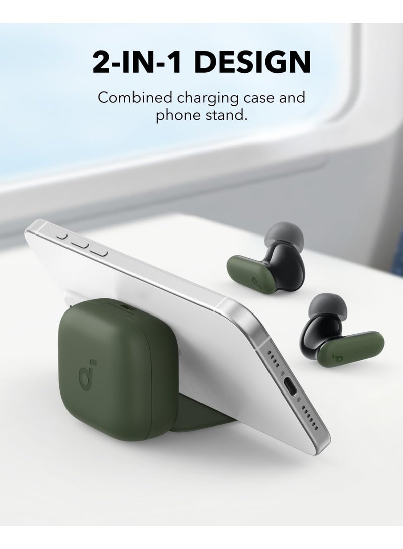 Soundcore P30i by Anker Noise Cancelling Earbuds, Strong and Smart Noise Cancelling, Powerful Bass, 45H Playtime, 2-in-1 Case and Phone Stand, IP54, Wireless Earbuds, Bluetooth 5.4 green - Image 2