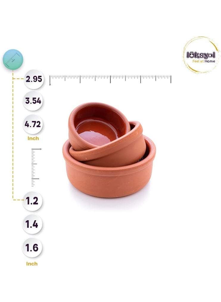 لوكسيول أواني فخارية من لوكس يول – يدوية الصنع في تركيا – صديقة للبيئة وآمنة للفرن والميكروويف وغسالة الصحون – مثالية لأطباق جانبية، صلصات، مكسرات، ومقبلات – مصنوعة من طين طبيعي 100٪ خالية من المواد الكيميائية و BPA – متوفرة بألوان بني، أخضر، أصفر، أزرق، وطبيعي غير مغطى – بأربعة مقاسات: ١٢×٤ سم، ٨×٣٫٥ سم، ٩٫٥×٣٫٥ سم، ١٥×٤٫٨ سم – مثالية للوجبات العائلية، تقديم أنيق، هدية للمناسبات مثل أعراس أو انتقال لمطبخ جديد، لمحبي الطبخ الصحي، تصميم تقليدي وفني – مقاومة للحرارة ومحافظة على نكهة الطعام، سهلة التنظيف، تدعم الاستدامة والبيئة – ماركة LuksYol ذات جودة عالية وتحافظ على التراث الحرفي التركي - Image 2