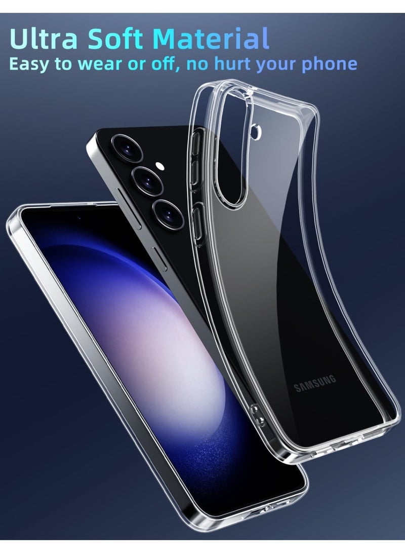 Premium Samsung Galaxy S25 Plus Case Clear Slim Fit Ultra-Thin Super Soft TPU S25 Plus Phone Cover Light Protective Anti-Slip Grip Scratch Resistant Shockproof Phone Cases for Galaxy S25 Plus - Image 3