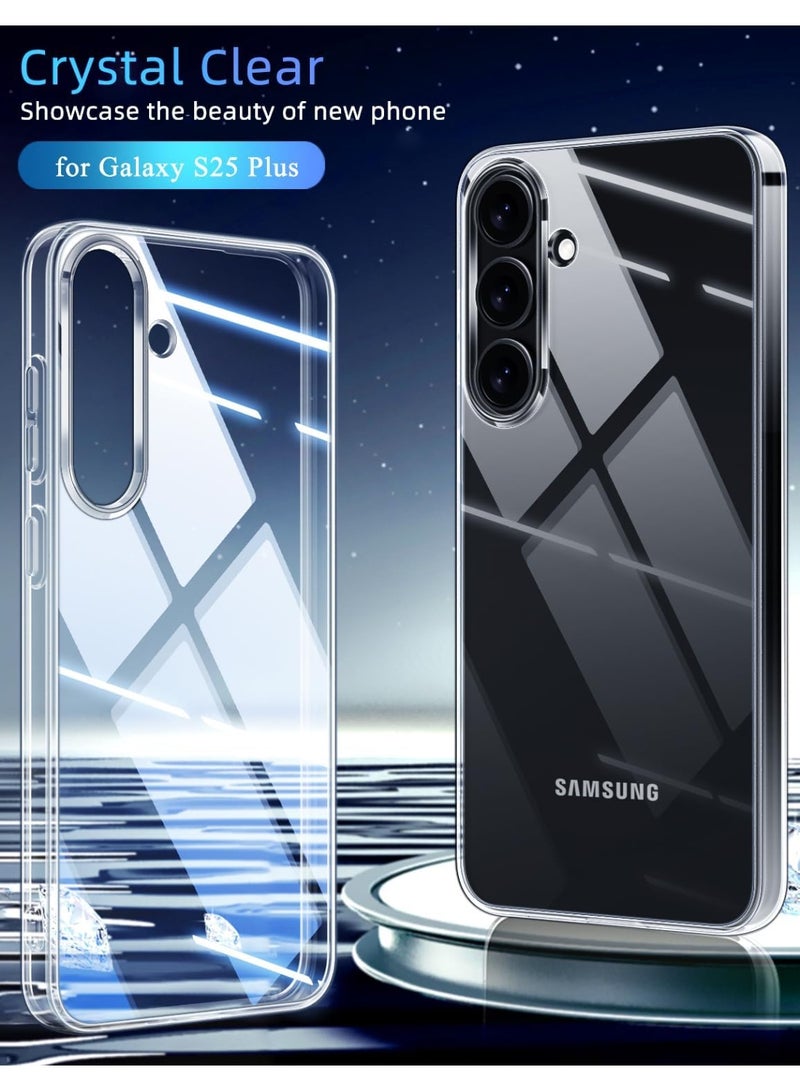 Premium Samsung Galaxy S25 Plus Case Clear Slim Fit Ultra-Thin Super Soft TPU S25 Plus Phone Cover Light Protective Anti-Slip Grip Scratch Resistant Shockproof Phone Cases for Galaxy S25 Plus - Image 2