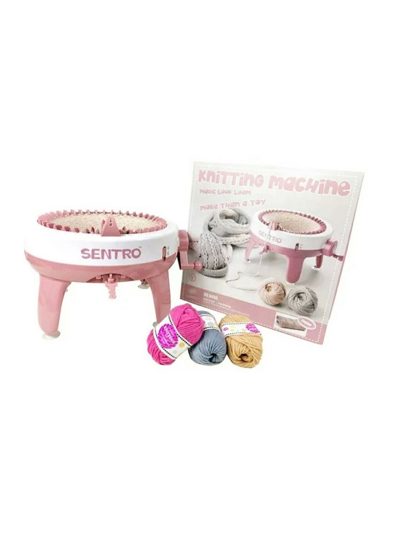Sentro 40 Needles Smart Weaving Round Loom, Knitting Machines Knitting Board Rotating Double Knit Loom Machine Kit for Adults/Kids DIY Knit Scarf Hat Sock  - Image 2