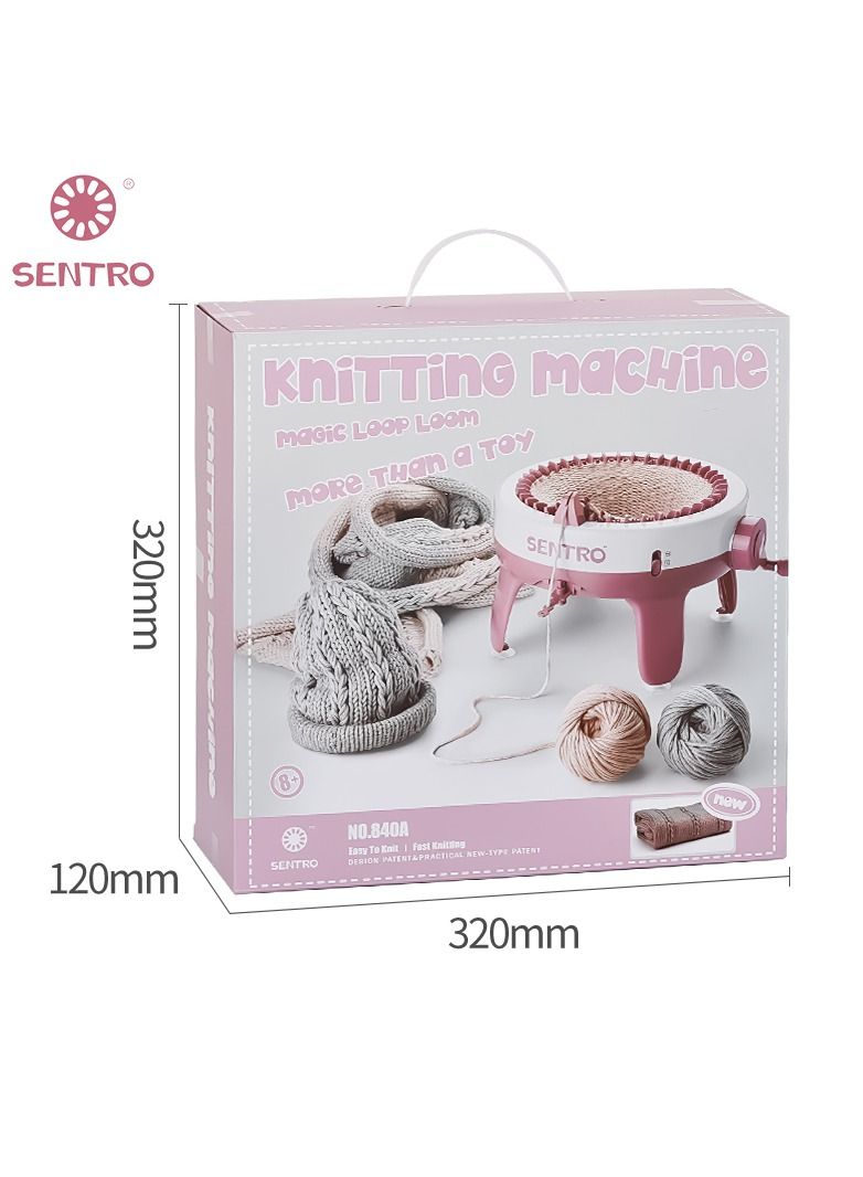 Sentro 40 Needles Smart Weaving Round Loom, Knitting Machines Knitting Board Rotating Double Knit Loom Machine Kit for Adults/Kids DIY Knit Scarf Hat Sock  - Image 3