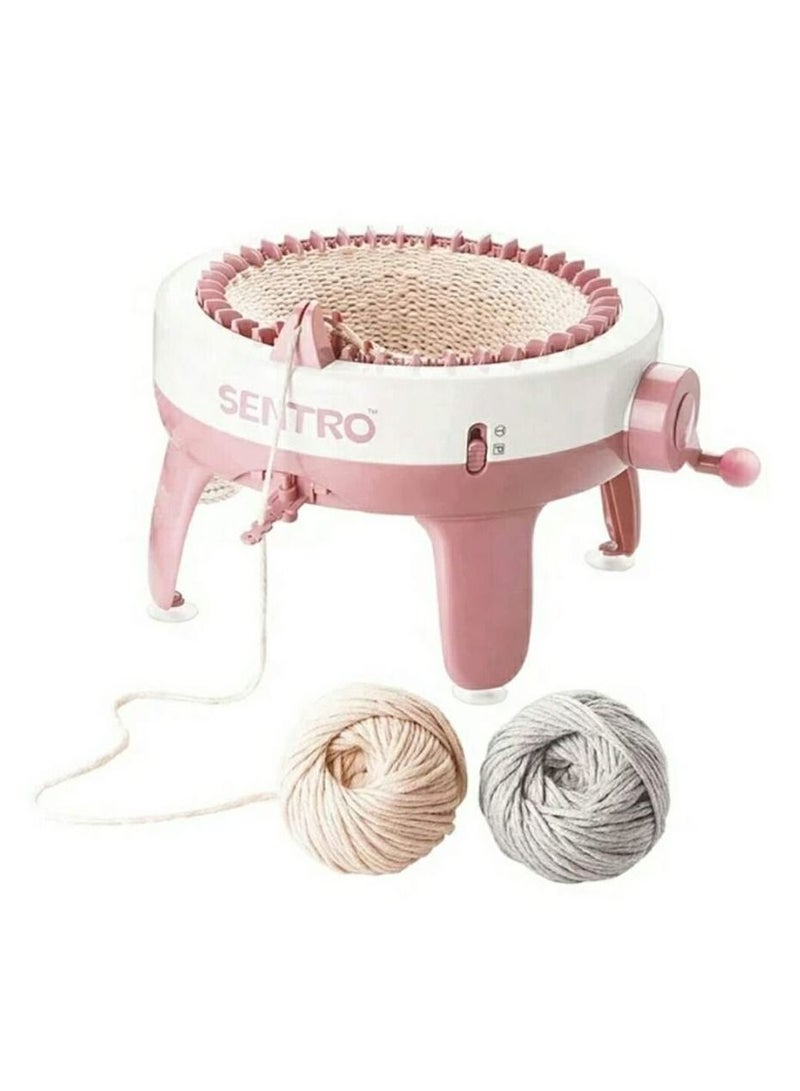 Sentro 40 Needles Smart Weaving Round Loom, Knitting Machines Knitting Board Rotating Double Knit Loom Machine Kit for Adults/Kids DIY Knit Scarf Hat Sock  - Image 5