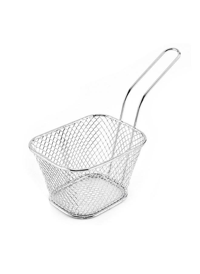 Thoraya Deep Fry Basket Stainless Steel Mesh Basket with Handle Easy Clean Large Capacity Fry Cooking Tool for Kitchen  - Image 1
