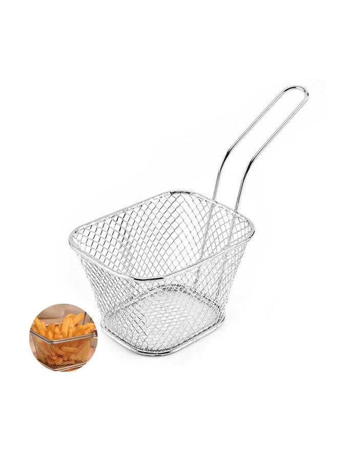 Thoraya Deep Fry Basket Stainless Steel Mesh Basket with Handle Easy Clean Large Capacity Fry Cooking Tool for Kitchen  - Image 2