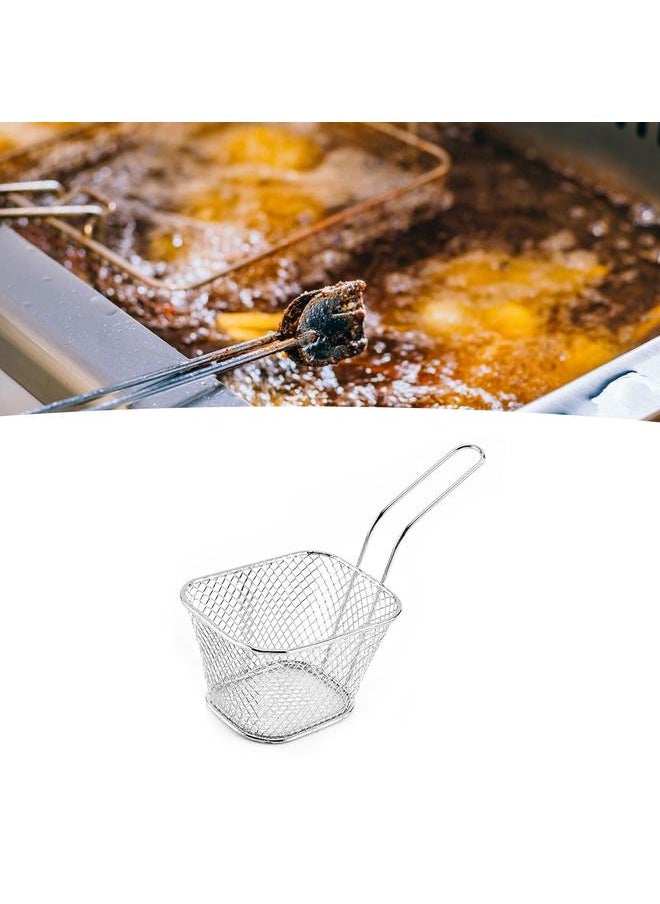 Thoraya Deep Fry Basket Stainless Steel Mesh Basket with Handle Easy Clean Large Capacity Fry Cooking Tool for Kitchen  - Image 4