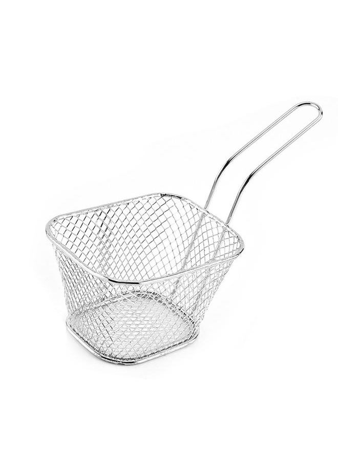 Thoraya Deep Fry Basket Stainless Steel Mesh Basket with Handle Easy Clean Large Capacity Fry Cooking Tool for Kitchen  - Image 5