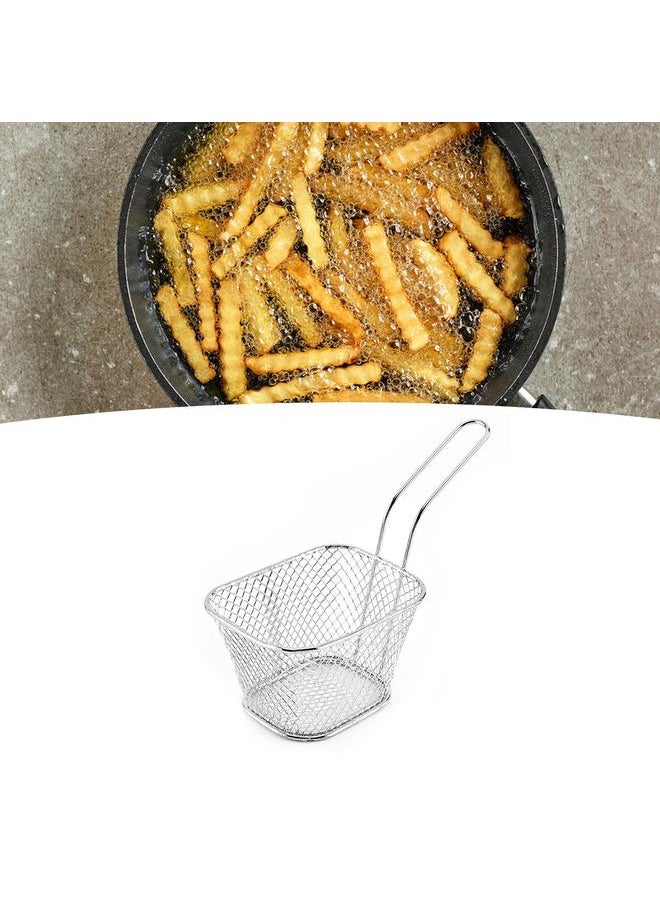 Thoraya Deep Fry Basket Stainless Steel Mesh Basket with Handle Easy Clean Large Capacity Fry Cooking Tool for Kitchen  - Image 3