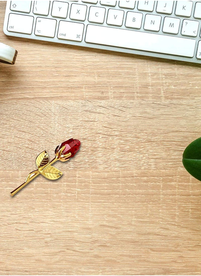 BenQuand Mini Crystal Flower Artificial Flowers, Wedding Party Gift, Room Ornament , Office Desktop  Decoration, Valentine's Day Gift  - Image 3