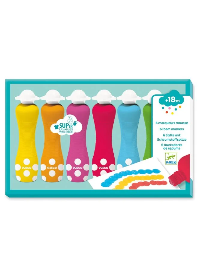 DJECO 6 Foam Markers