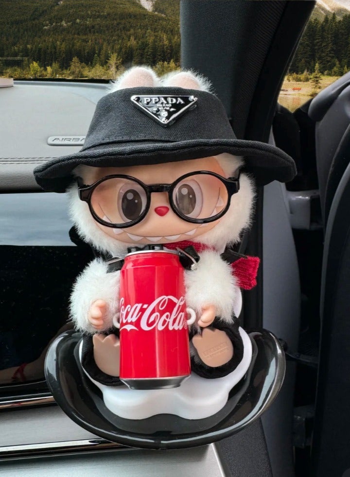 Labubu Doll Car Seat Decor - Cute Sofa-shaped Display Stand, Toy Ornament, Car Interior Accessory, Air Vent Clip - Image 3