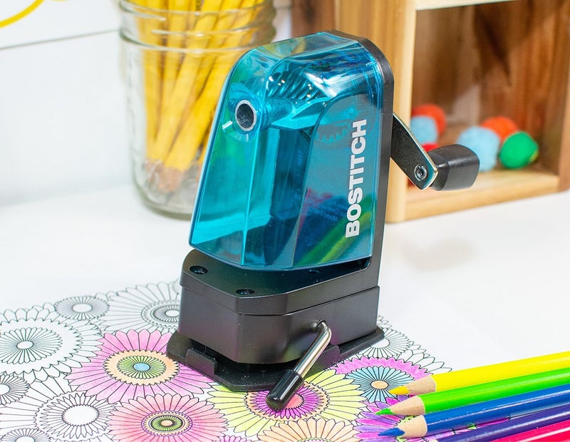 Bostitch Office Multi-Mount Manual Pencil Sharpener, Vacuum Mount or Screw Mount, Blue (MPS2-BLUE) - Image 2
