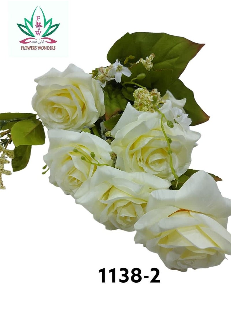 Aizihar Natural Look Artificial Silk Wedding Flowers Bouquet 