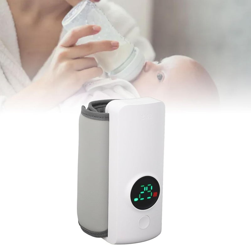 LICAEVEY Portable Bottle Warmer for Travel, Rechargeable Baby Bottle Warmer Wireless Portable Infant Milk Warmer, 6000mAh Battery Powered, Temperature Digital Display - Image 5