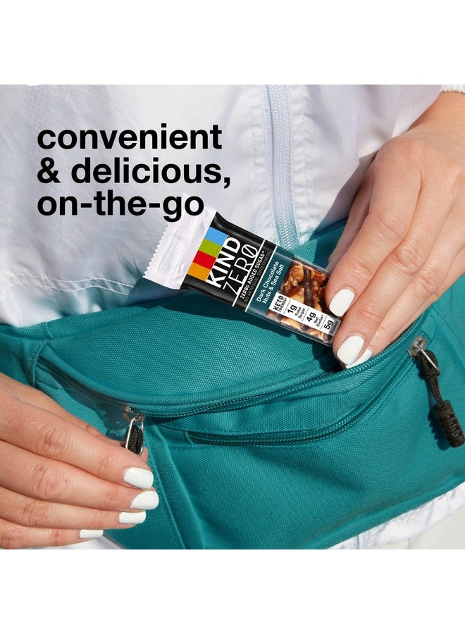 KIND ZERO Added Sugar Bars, Keto Snack, Dark Chocolate Nuts and Sea Salt, Good Source of Fiber, Gluten Free, Low Sugar, 5g Protein, 5 Count - Image 3