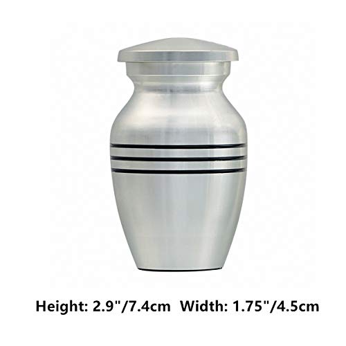 ICOKEE Small Keepsake Urns for Human Ashes or Pet Ashes, Set of 4, Hard Metal Cremation Urns, Mini Funeral Urns, with 4 Velvet Bags - Image 3