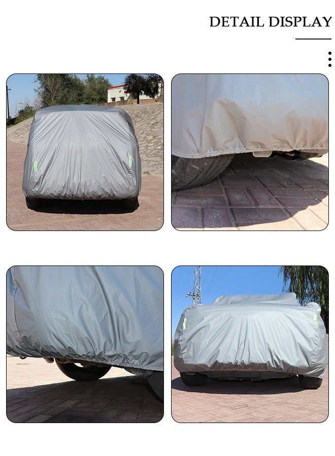 DUNISO Full Car Covers SUV Sunscreen UV Protection Indoor Outdoor Sunscreen Heat Protection Dust Wind/Water/Weatherproof Anti-Uv Scratch-Resistant Sedan Universal Suit YXL - Image 5