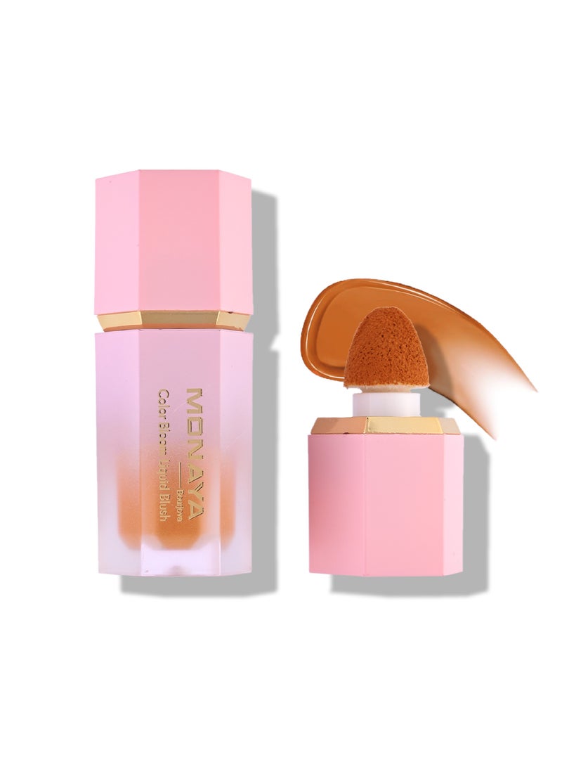 مونايا S002 بلشر ليكود Color Bloom، بيدي لوك مطفي ديوي، سهل التطبيق وبيعمل لمسة طبيعية على الخدود، ثابت وخفيف على البشرة. FEELING GOOD - Image 1