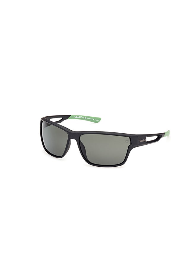 Timberland نظارات شمسية مستطيلة polarized للرجال - TB0000102R65 - حجم العدسة: 65 مم 