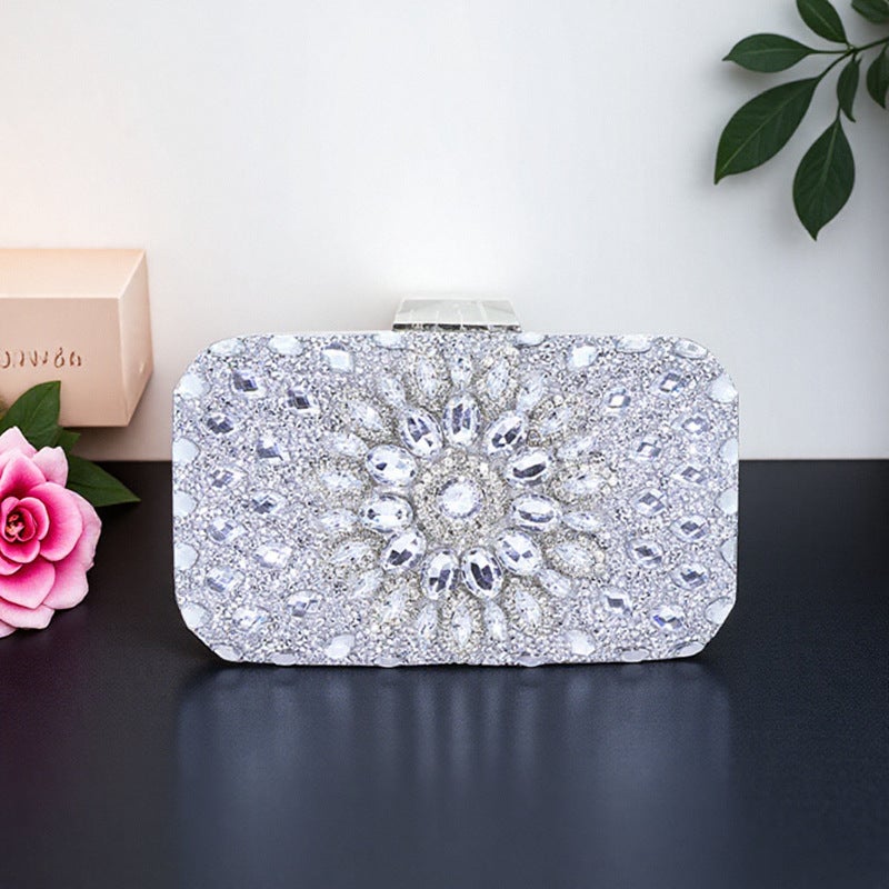 New Sunflower Diamond Evening Bag With Cheongsam Dress Evening Bag Ladies Handbag Wedding Bag - Image 3