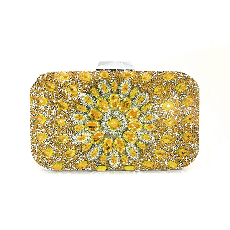 New Sunflower Diamond Evening Bag With Cheongsam Dress Evening Bag Ladies Handbag Wedding Bag - Image 1