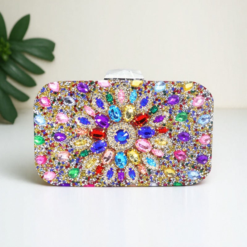 New Sunflower Diamond Evening Bag With Cheongsam Dress Evening Bag Ladies Handbag Wedding Bag - Image 2