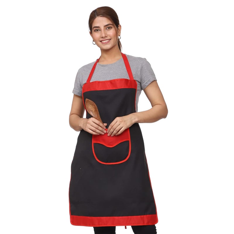 JMi Plain Waterproof Apron With Front Designer Pocket For Kitchen , Cooking , Dusting , Home. (Pack of 2) - Image 5