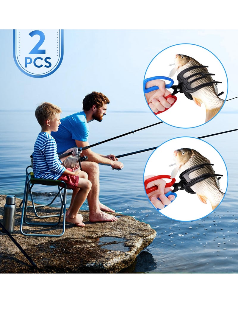 Excefore Fish Gripper Set, 2 Pcs with 2 Claw and 3 Claw Metal Fish Grabbers, Strong Grip, Waterproof Fishing Pliers Gripper Control Clamp, Durable Fish Tool Control Forceps for Fishing - Image 2