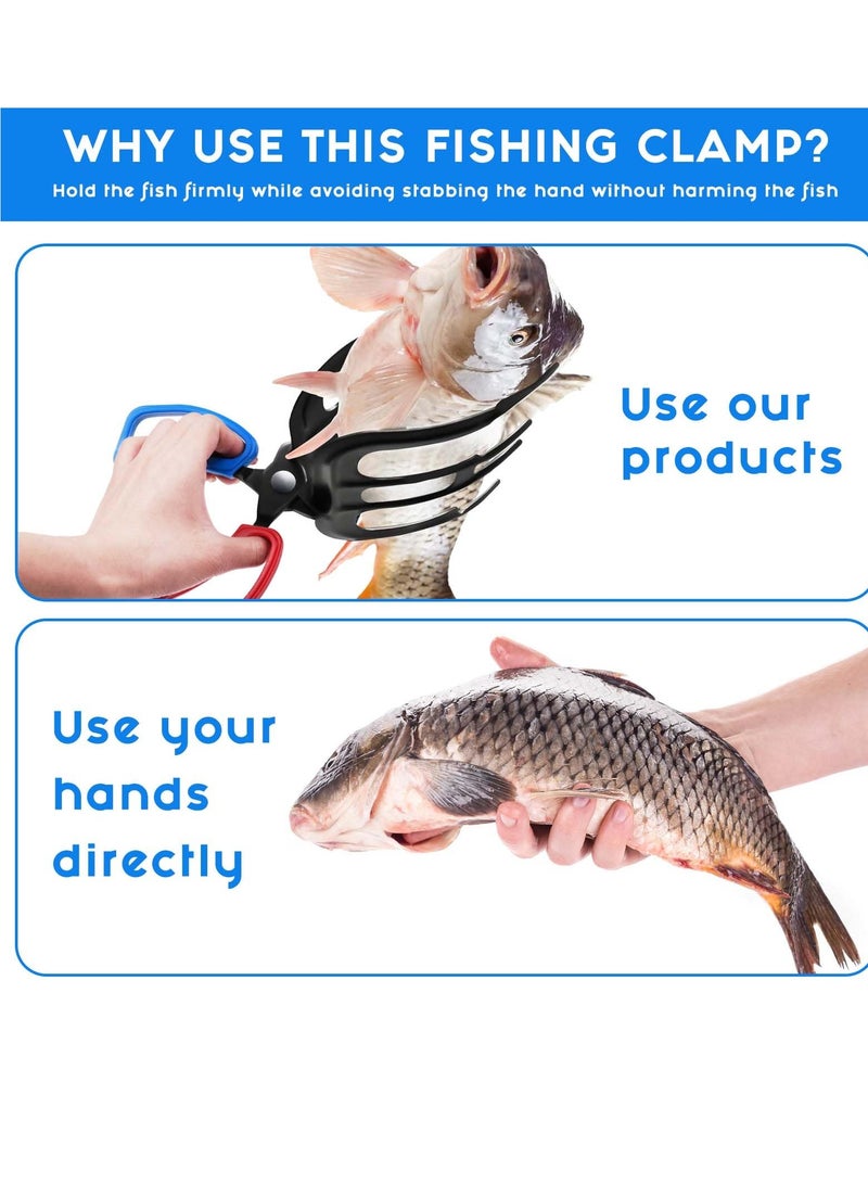 Excefore Fish Gripper Set, 2 Pcs with 2 Claw and 3 Claw Metal Fish Grabbers, Strong Grip, Waterproof Fishing Pliers Gripper Control Clamp, Durable Fish Tool Control Forceps for Fishing - Image 4