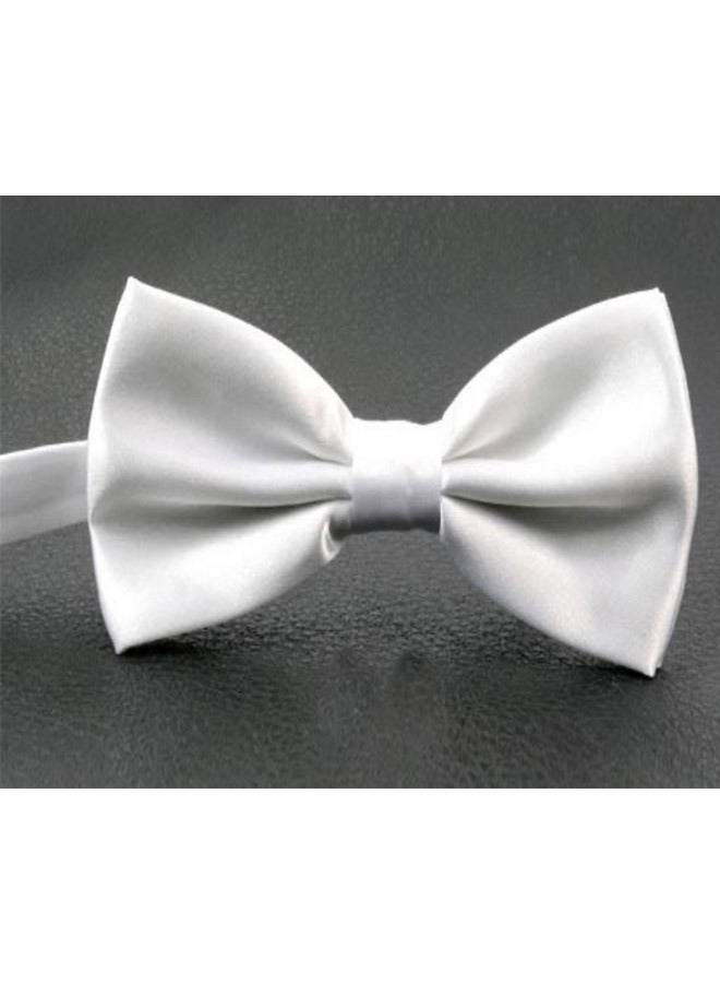 Adjustable Wedding Bow Tie White