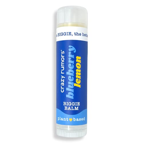 Crazy Rumors Biggie Blueberry Lemon Flavored All Natural Plant Based Lip Balm to Moisturize and Nourish your Lips  Blueberry Lemon tube 06 oz 4x Larger than standard 015 oz lip balm