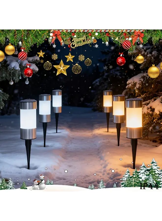 3 قطع أضواء حدائق تعمل بالطاقة الشمسية، ضوء دافئ، ديكورات عيد الميلاد الخارجية - Image 2