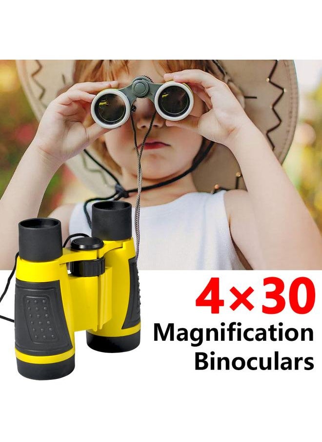 Thoraya 6Pcs Outdoor Exploration Binoculars Set Young Kids Educational Gift for Camping Hiking Yellow  - Image 2