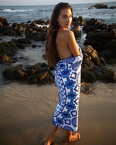 Elite Trend Microfiber Beach Towel for Adults with Bag - Extra Large 78x35 inch Lightweight Sand Free Quick Dry Towel for Travel, Swimming, Yoga, Camping (Blue Angel) - Image 3