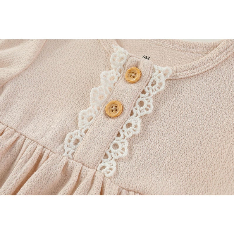 Ruliby Baby Girl Bubble Romper Floral Bodysuit Pink Newborn Girl Outfits 6-9 Months - Image 4