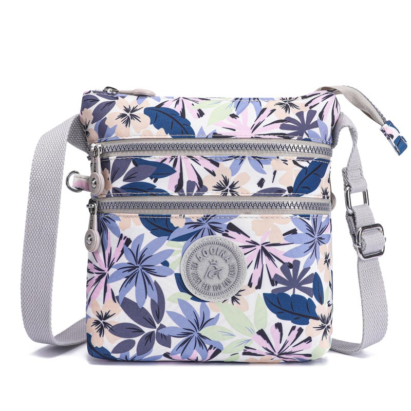 AOCINA Nylon Crossbody Bags for Women Multi Pocket Small Cross Body Purse Lightweight Travel Phone Purses Shoulder Handbags - Image 1